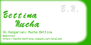 bettina mucha business card